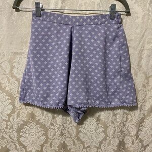 Lavender pastel high waisted shorts